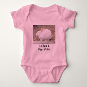Body Para Bebê Coelhinho Branco fofinho