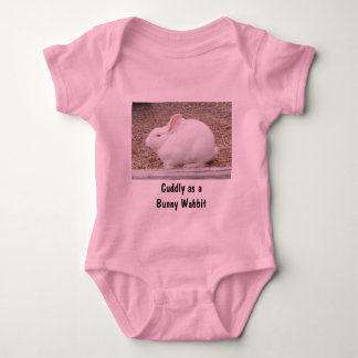 Body Para Bebê Coelhinho Branco fofinho