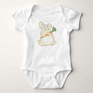 Body Para Bebê Coelhinho como Cozinheiro com Cenoura