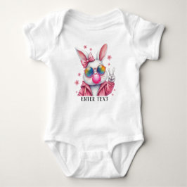 Body Para Bebê Coelhinho De Bebê De Texto Personalizado