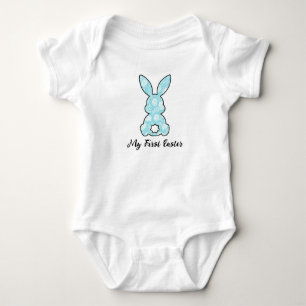 Body Para Bebê Coelhinho de Ovo de Páscoa - Minha Primeira Páscoa