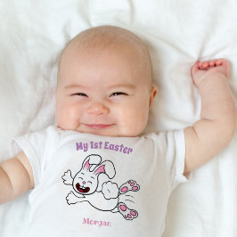 Body Para Bebê Coelhinho Divertido 1º Páscoa