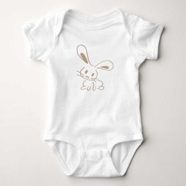 Body Para Bebê Coelho bonito (Frente)