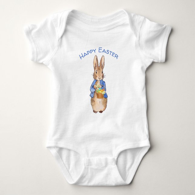 Body Para Bebê coelho clássico da Páscoa (Frente)