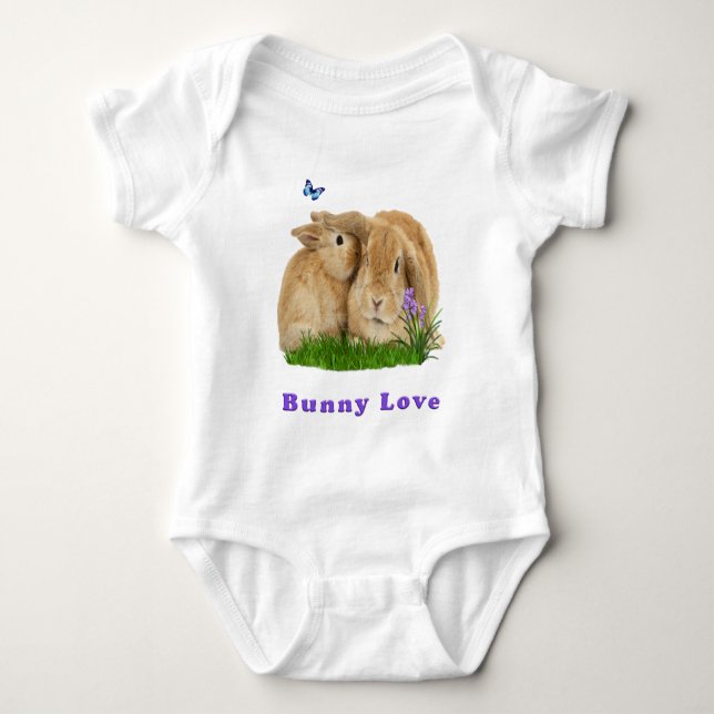 Body Para Bebê Coelho coelhinho (Frente)