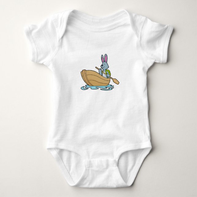 Body Para Bebê Coelho com Boat e Paddle (Frente)