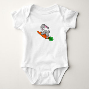Body Para Bebê Coelho com Cenoura