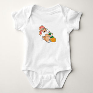 Body Para Bebê Coelho com Cenoura