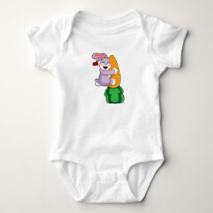 Body Para Bebê Coelho com Cenoura