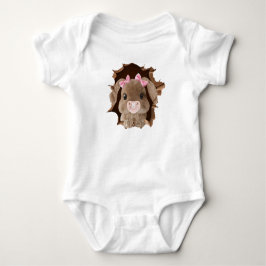 Body Para Bebê Coelho com chupeta