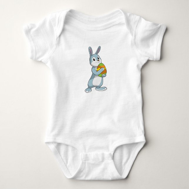 Body Para Bebê Coelho com Ovo (Frente)