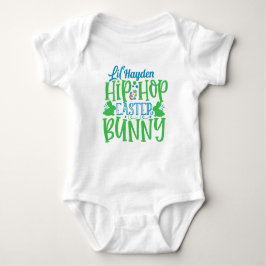 Body Para Bebê Coelho de Páscoa Lil Hip Hop Personalizado ADICION