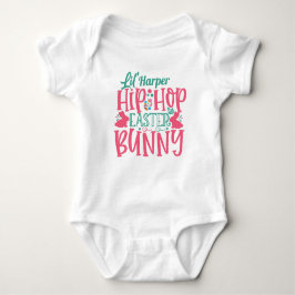 Body Para Bebê Coelho de Páscoa Personalizado ADICIONE NOME Lil H