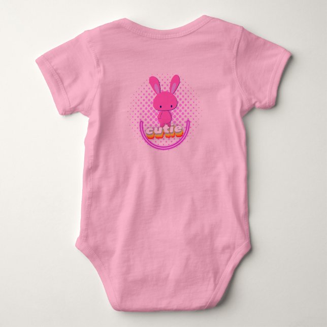 Body Para Bebê Coelho fofo (Verso)