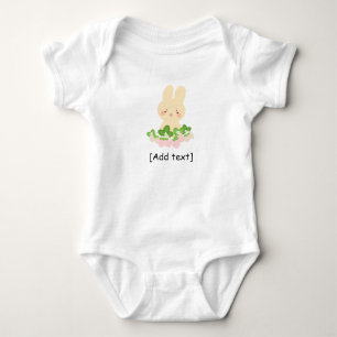 Body Para Bebê Coelho Fofo Personalizado com Morangos - Personali