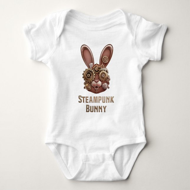 BODY PARA BEBÊ COELHO STEAMPUNK (Frente)