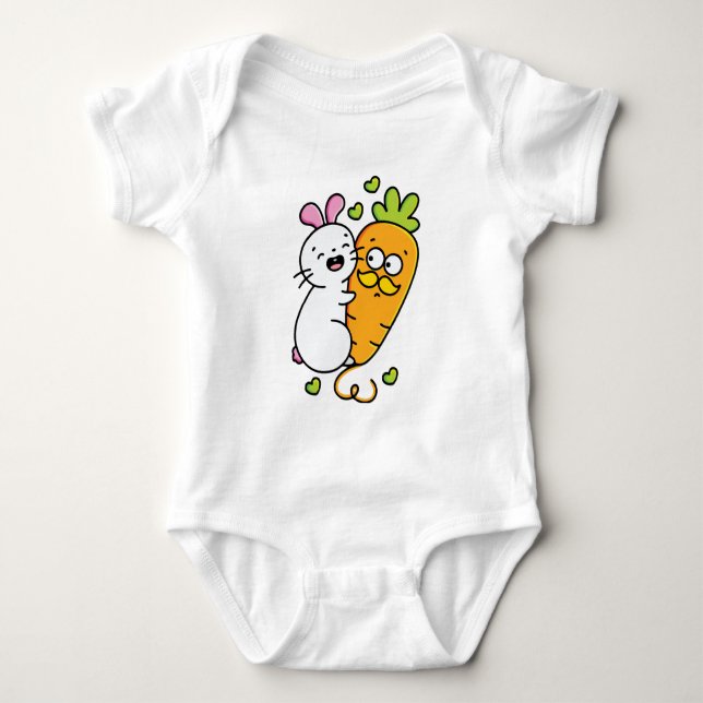 Body Para Bebê Coelho te ama (Frente)