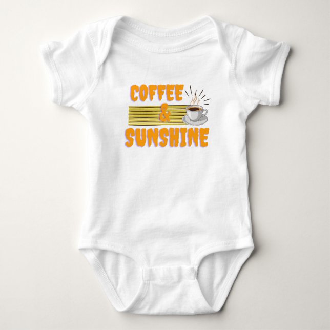 Body Para Bebê Coffee & Sunshine – Positive Morning Vibes  (Frente)