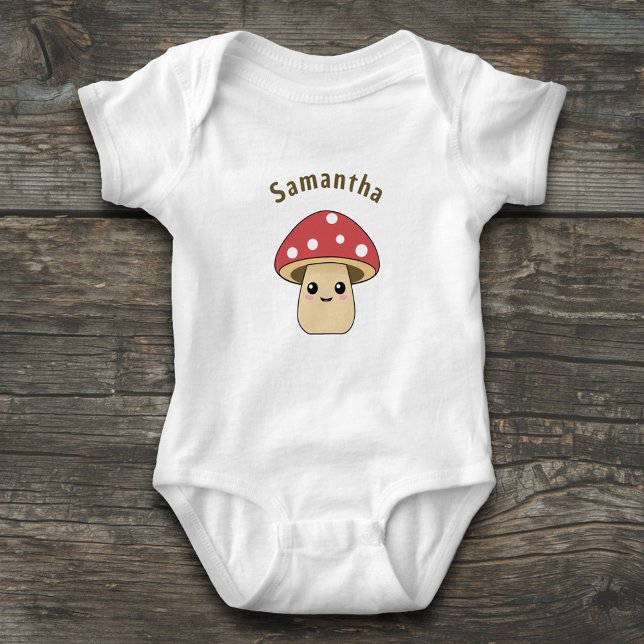 Body Para Bebê Cogumelo (Cute Mushroom Baby Bodysuit)