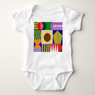 Body Para Bebê Colagem de Formas Bauhaus