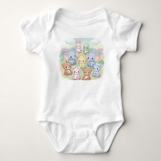 Body Para Bebê Coleção Animal de Pastel