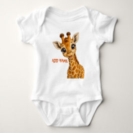Body Para Bebê Coleção de Bebê Animal Ativo Fofo Girafa