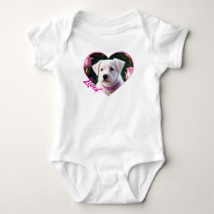 Body Para Bebê Coleção De Cães E Rosa