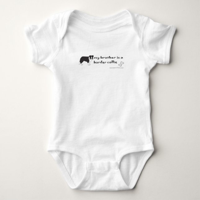 Body Para Bebê collie de fronteira (Frente)
