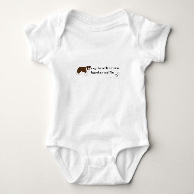Body Para Bebê collie de fronteira - mais (Frente)