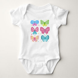 Body Para Bebê Colorful Flutter Friends
