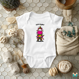 Body Para Bebê Colorida Samurai Unicorn Toddler