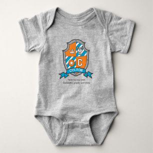 Body Para Bebê Colton boys C nome e significado cavaleiros escudo