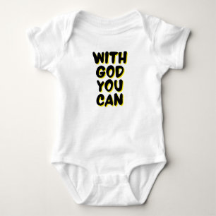 Body Para Bebê Com Deus Você Pode Ser Unisex Baseado Na Fé