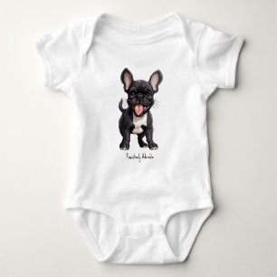 Body Para Bebê 🐶Com texto personalizado, cachorrinho Frenchie