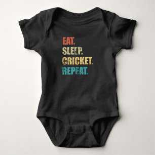 Body Para Bebê Coma o críquete de sono.
