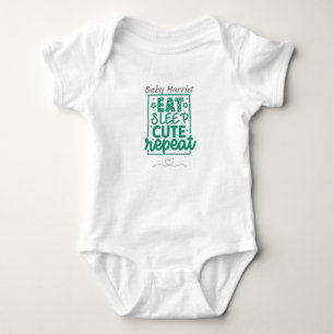 Body Para Bebê Coma Sleep Cute Repetir - personalize o nome baby
