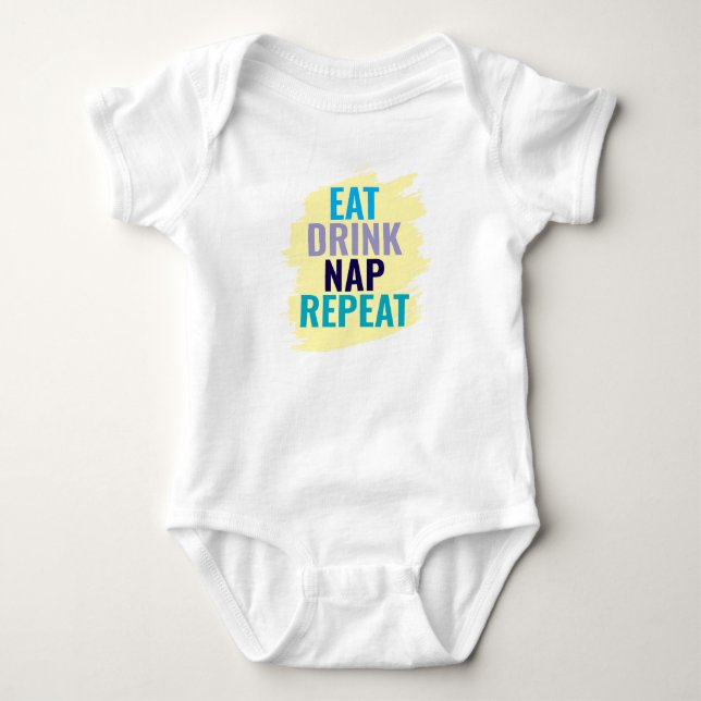 Body Para Bebê Comer Beber Dormir e Repetir (Frente)