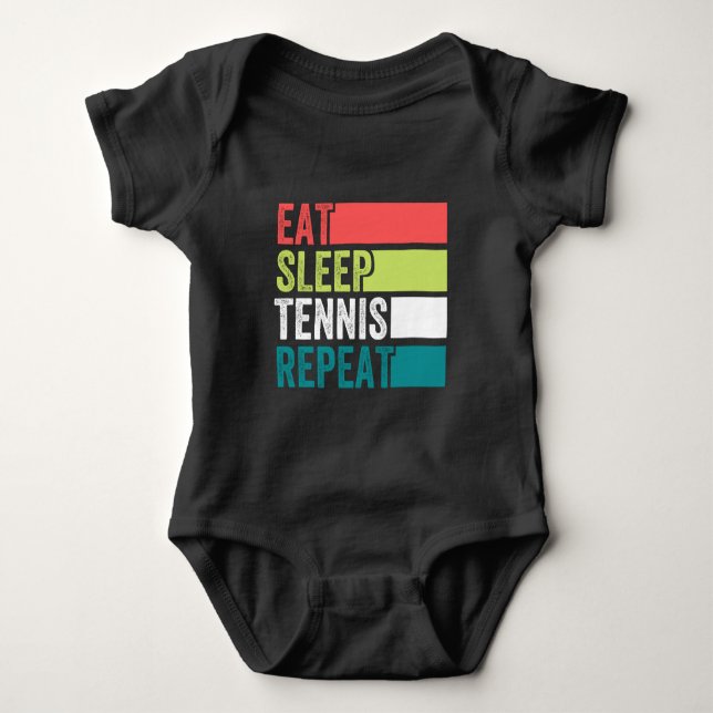 Body Para Bebê comer tênis de dormir repetir (Frente)