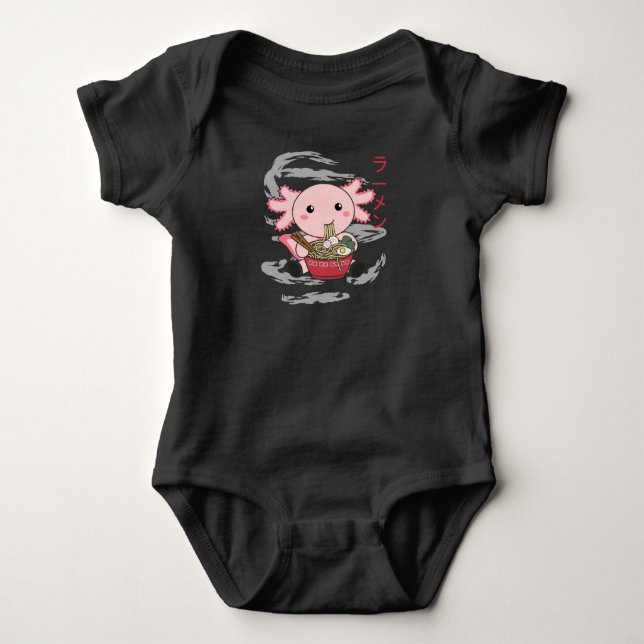 Body Para Bebê Comida de Axolotl Ramen Comida Japonesa Animais Ka (Frente)