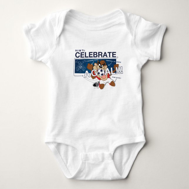 Body Para Bebê Como Celebrar um Gol com o TAZ™ (Frente)