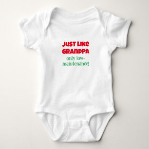 Body Para Bebê Como Vovô, Mensagem Engraçada Bebê Um Pedaço,