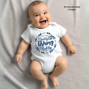 Body Para Bebê Companheiro de pesca de Pai Blue Unisex