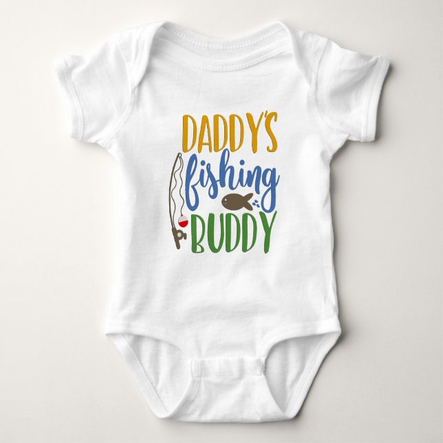 Body Para Bebê Companheiro de Pesca pai (Frente)