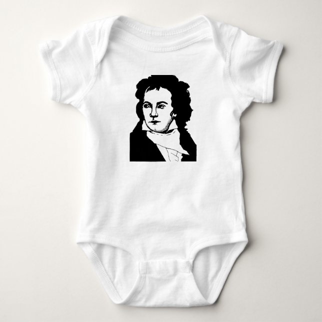 Body Para Bebê Compositor da música clássica de Ludwig van (Frente)