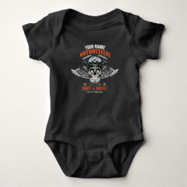 Body Para Bebê Compro de Motociclos Personalizados do Crânio Voad