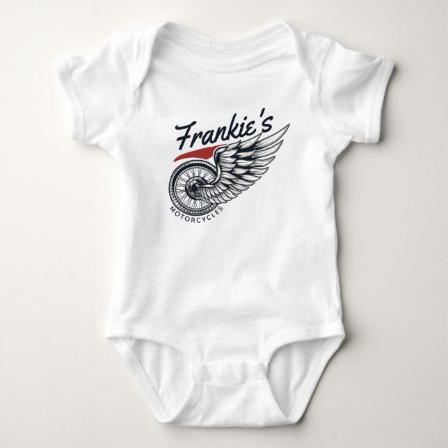 Body Para Bebê Compro Personalizado de Pneus-Pneus-Biker (Frente)