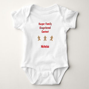 Body Para Bebê Concurso Gingerpão da Família Cookie de Texto Pers
