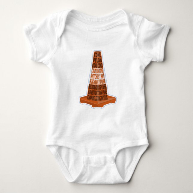 Body Para Bebê Cone Orange Taraffic cone (Frente)