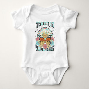 Body Para Bebê Confie em si mesmo Sol Celestial e Borboleta