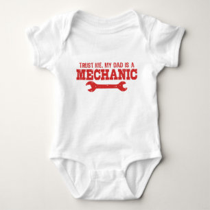 Body Para Bebê Confie que eu meu pai é um mecânico